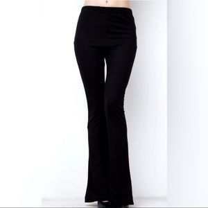 Black bell bottom pants